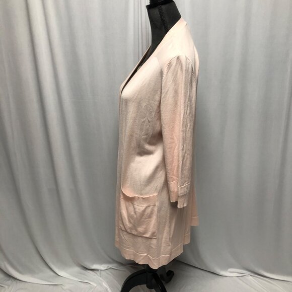 Kim Gravel Belle Cardigan Womens Size Small Pink Open Front Lightweight Sweater - Picture 3 of 6